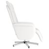 vidaXL Fauteuil inclinable avec repose-pieds blanc similicuir