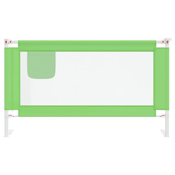 vidaXL Barri&egrave;re de s&eacute;curit&eacute; de lit d'enfant Vert 140x25 cm Tissu