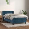 vidaXL Sommier &agrave; lattes de lit avec matelas Bleu fonc&eacute; 90x190 cm