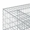 vidaXL Lit sur&eacute;lev&eacute; gabion Argent&eacute; 80 x 80 x 40 cm Acier galvanis&eacute;