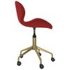 vidaXL Chaise pivotante de bureau Rouge bordeaux Velours