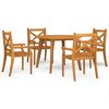 vidaXL Ensemble &agrave; manger de jardin 5 pcs Bois d'acacia solide