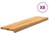 vidaXL Marches d'escalier 8 pcs marron clair 100x25x2 cm ch&ecirc;ne massif
