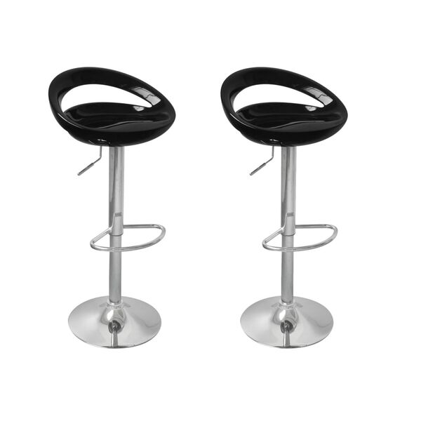 vidaXL Tabouret de bar Miami Noir (ensemble de 2)