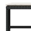 vidaXL Ensemble &agrave; manger de jardin coussins 5pcs Noir R&eacute;sine tress&eacute;e