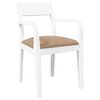 vidaXL Chaises à manger coussins 2 pcs blanc bois massif caoutchouc