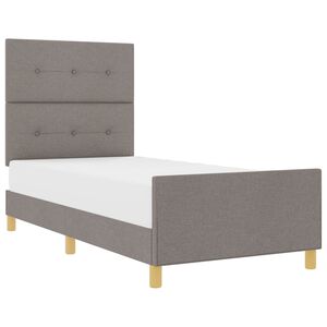 vidaXL Cadre de lit avec t&ecirc;te de lit Taupe 80 x 200 cm tissu