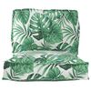 vidaXL Set de coussins de palette Floral 2 pcs Motif Feuille Verte