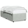 vidaXL Cadre de lit sans matelas gris clair 1 place et demie velours