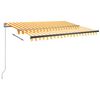 vidaXL Auvent automatique sur pied 350x250 cm Jaune/Blanc