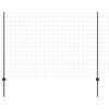 vidaXL Cl&ocirc;ture avec poteau Gris 1,5 x 10 m Acier