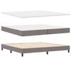vidaXL Lit &agrave; ressorts avec matelas Taupe 200 x 200 cm tissu