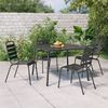 vidaXL Ensemble &agrave; manger de jardin 5 pcs anthracite acier