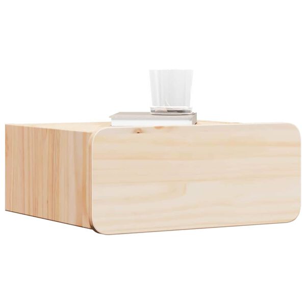 vidaXL Table de chevet Marron 39 x 34 x 16,5 cm Bois massif en pin