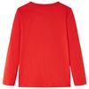 T-shirt pour enfants &agrave; manches longues rouge 116