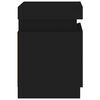 vidaXL Tables de chevet avec lumi&egrave;res LED 2 pcs noir 35x39x55 cm