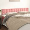 vidaXL T&ecirc;tes de lit 2 pcs Rose 100x5x78/88 cm Velours