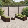 vidaXL Salon de jardin avec coussins 8 pcs marron r&eacute;sine tress&eacute;e