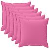vidaXL Housse de coussin 6 pc HOUTEN Rose 45 x 45 cm Polyester