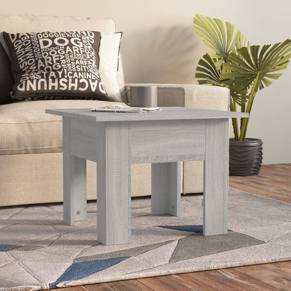 vidaXL Table basse Sonoma gris 55x55x42 cm bois d'ing&eacute;nierie