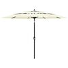 vidaXL Parasol de jardin &agrave; 3 niveaux avec m&acirc;t en aluminium sable 3 m