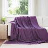 vidaXL Couvertures &agrave; jeter 6 pcs Violet 240 x 220 cm Toison