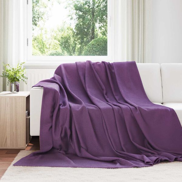 vidaXL Couvertures &agrave; jeter 6 pcs Violet 240 x 220 cm Toison