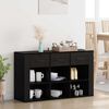 vidaXL Buffet Ch&ecirc;ne noir 100 x 30 x 59,5 cm Bois d'ing&eacute;nierie