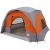 vidaXL Tente de cabine familiale 6 personnes gris orange imperméable