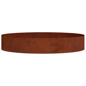 vidaXL Anneau de jardini&egrave;re Rouill&eacute; 120 x 120 x 20 cm Acier patin&eacute;
