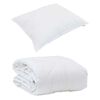 vidaXL Duvet d'&eacute;t&eacute; simple avec oreiller 2 pcs Blanc Microfibre