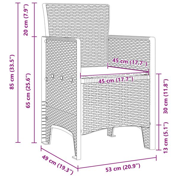 vidaXL Ensemble de salle &agrave; manger pour jardin 13 pcs Anthracite