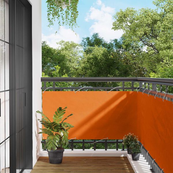vidaXL &Eacute;cran de balcon Orange 75 x 200 cm Oxford alu enduit de PU