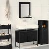 vidaXL Ensemble de mobilier de salle de bain Montage mural 2 pcs Noir