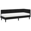 vidaXL Cadre de lit d'angle avec matelas 2 pcs Noir Velours