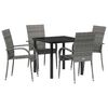 vidaXL Ensemble de salle &agrave; manger pour jardin 5 pc Gris