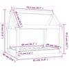 vidaXL Lit pour chien Blanc 81x60x70 cm Bois de pin solide
