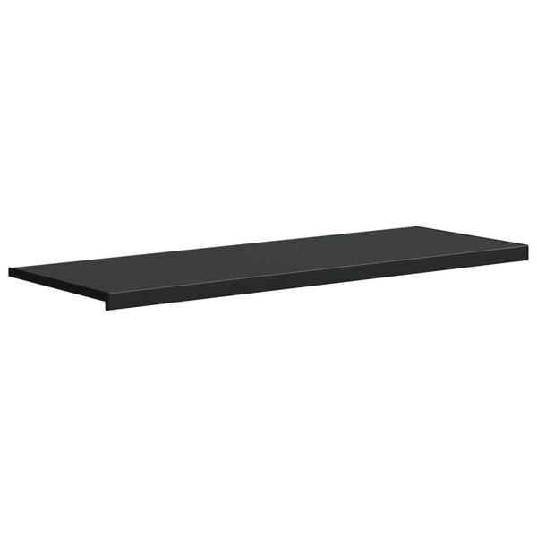 vidaXL Appui de fen&ecirc;tre Noir avec grain de bois 120 x 50 x 4,5 cm PVC