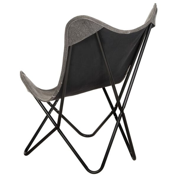 vidaXL Chaise papillon Anthracite Toile