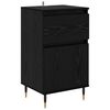 vidaXL Buffet Ch&ecirc;ne noir 40 x 35 x 70 cm Bois d'ing&eacute;nierie et fer