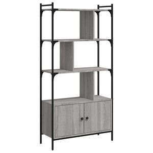 vidaXL Biblioth&egrave;que avec portes sonoma gris 76,5x30x154,5 cm