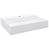 vidaXL Lavabo 60x38x11 cm Fonte min&eacute;rale/marbre Blanc