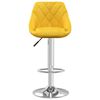 vidaXL Tabouret de bar Jaune moutarde Velours