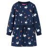 Robe pour enfants à manches longues bleu marine 140