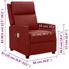 vidaXL Fauteuil de massage électrique Rouge bordeaux Similicuir