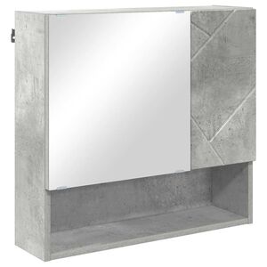 vidaXL Armoire Miroir Gris b&eacute;ton 59 x 17 x 55 cm Bois d'ing&eacute;nierie