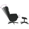 vidaXL Fauteuil inclinable de massage avec repose-pied noir similicuir