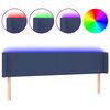 vidaXL T&ecirc;te de lit &agrave; LED Bleu 203x16x78/88 cm Tissu