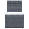 vidaXL Sommier à lattes de lit et matelas Gris foncé 90x200 cm Velours
