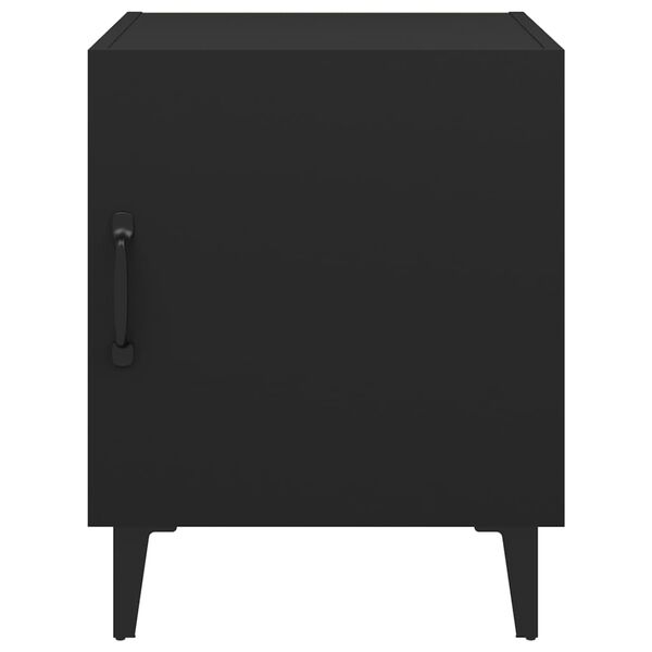 vidaXL Tables de chevet 2 pcs Noir Bois d'ingénierie